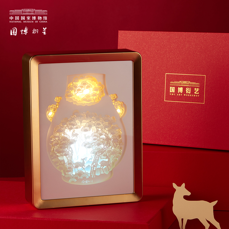 中国国家博物馆百鹿尊纸雕中式古风浪漫卧室客厅古典摆件创意文创告白