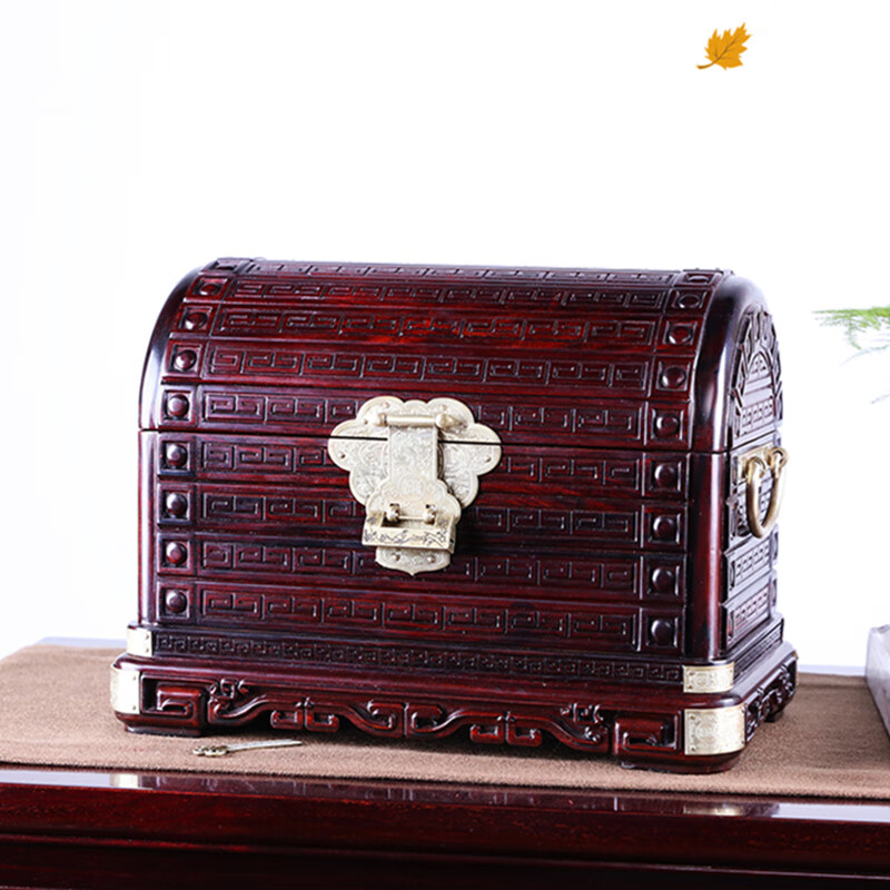 大红酸枝红木首饰盒实木高档结婚嫁妆送礼彩大礼箱 大红酸枝珍珠宝匣