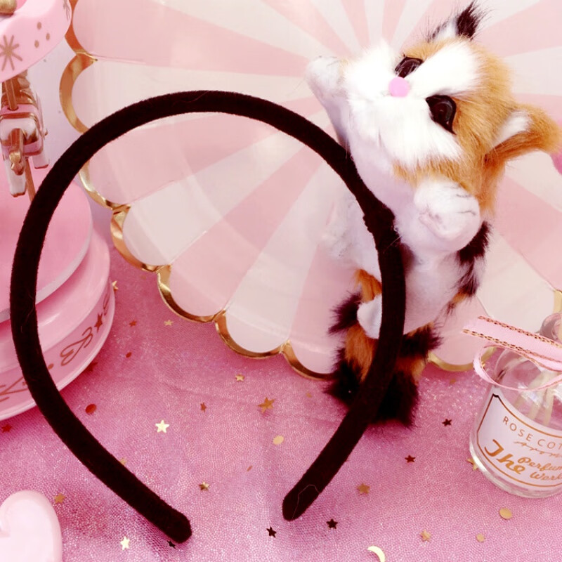 日系趴趴猫发箍猫咪头箍发夹仿真可爱发箍头饰漫展毛绒发饰 趴趴猫