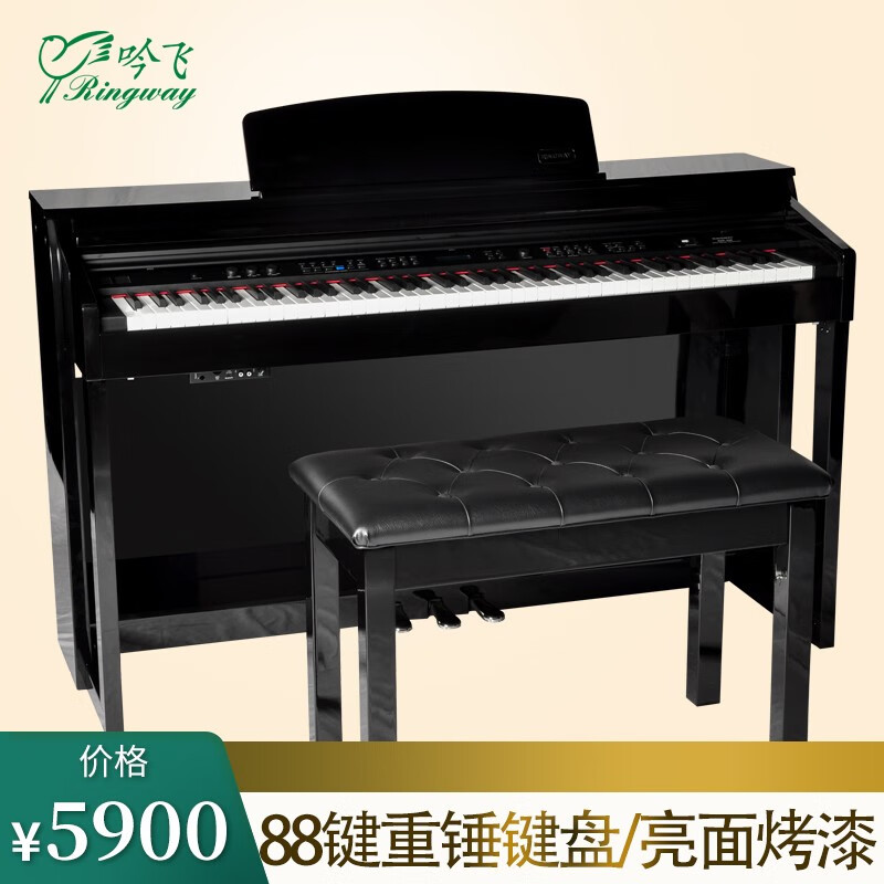 吟飞(ringway)  吟飞sdp-200烤漆电钢琴88键重锤 家用考级专业演奏
