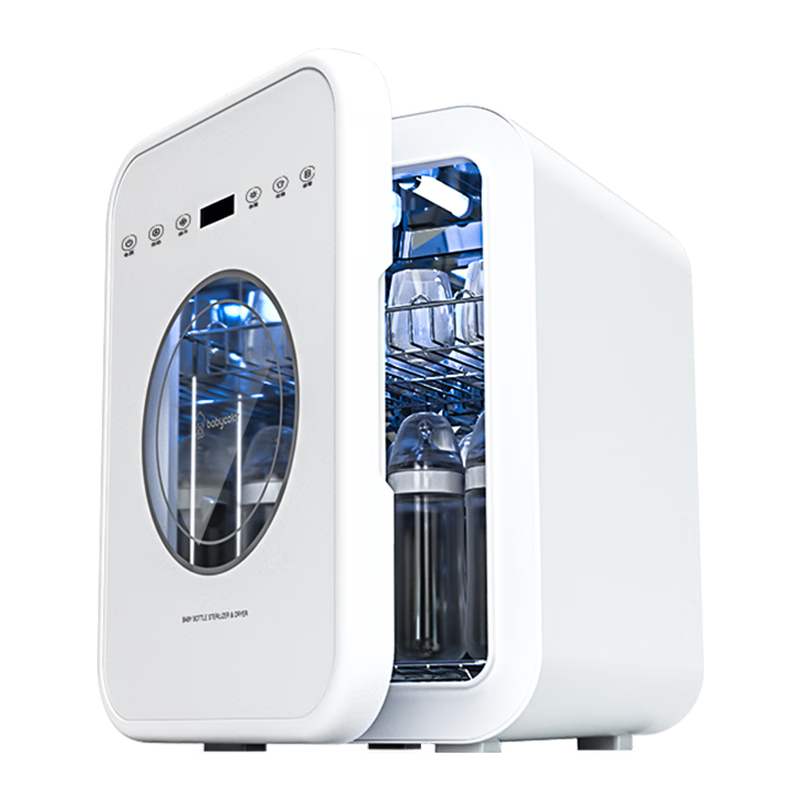 Baby Color消毒柜婴儿奶瓶消毒器带烘干一体机紫外线奶瓶消毒柜宝宝家用 22L 飞利浦双灯++夜灯+不锈钢柜门389元