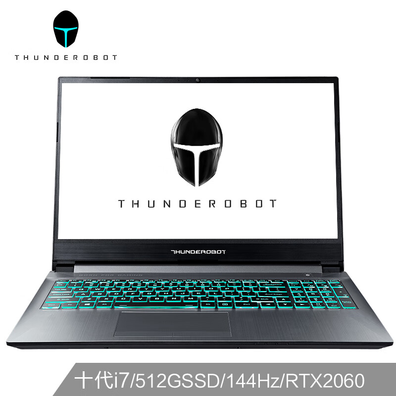 雷神(ThundeRobot) 911MT黑武士 15.6英寸游戏笔记本电脑(十代i7-10750H 8G 512GSSD RTX2060 144Hz)
