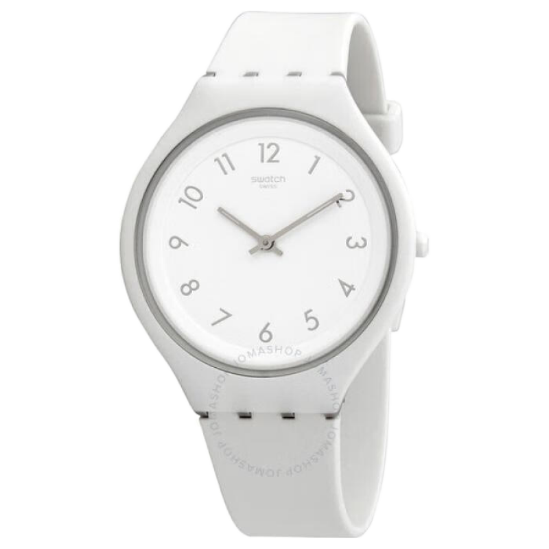 斯沃琪（Swatch）Skinsnow男女情侣手表40mm白色一体对表SVUW101奢侈品潮牌 pic 0S