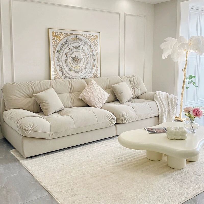 4米【三人位】 麂皮绒【实木框架】