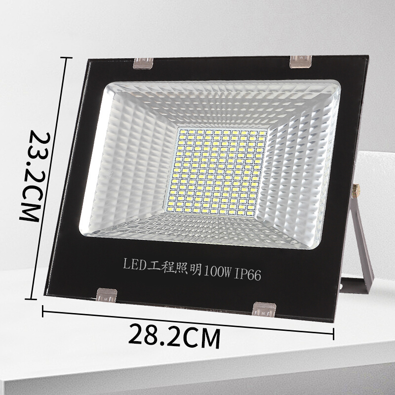 led施工工地用探照灯光亮工作工程工业户外大功率照明投光灯 led 100w