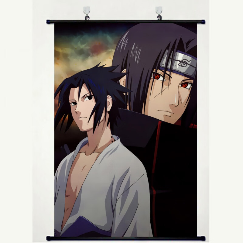 狼天影 火影忍者海报挂画卷轴naruto 宇智波鼬/佐助 晓组织动漫写真布