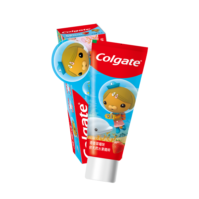 Colgate 高露洁 儿童牙膏 海底小纵队 香香草莓味 70g