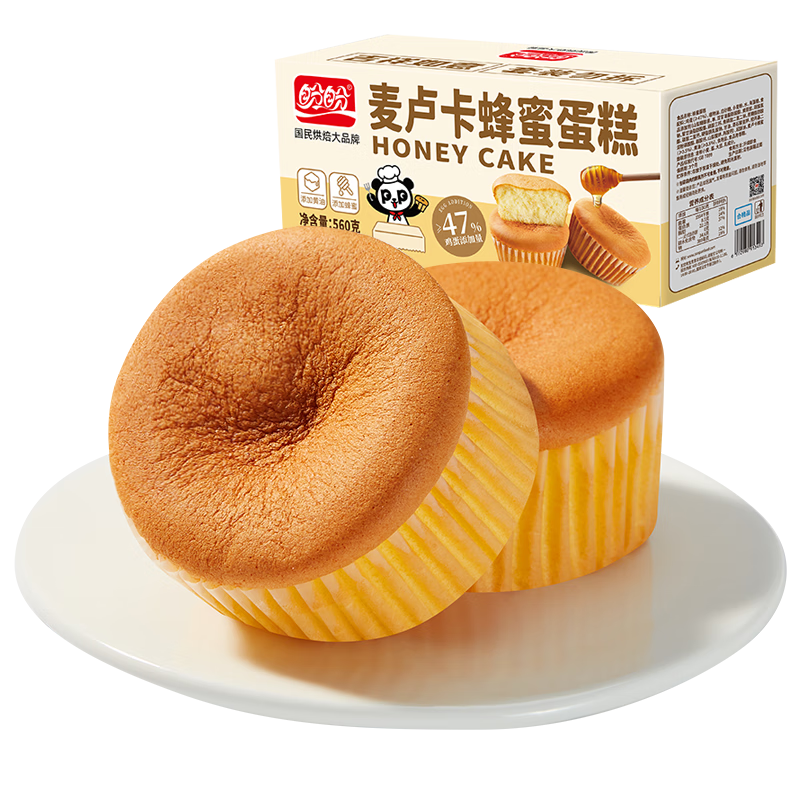 盼盼 麦卢卡蜂蜜蛋糕 早餐面包休闲零食糕点下午茶点心 560g/箱