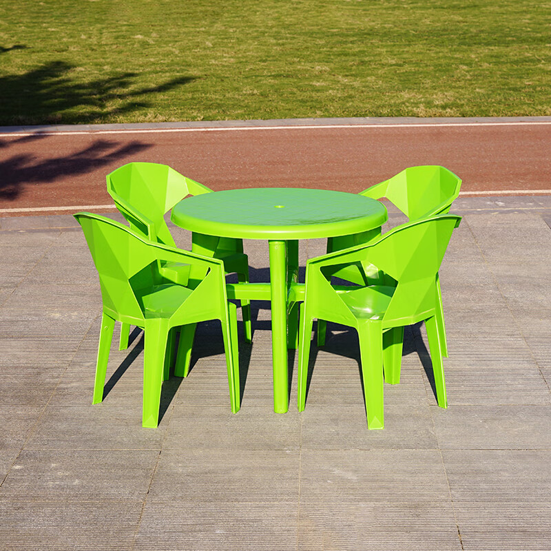 萌依儿 (mengyier)夜市大排档桌椅 户外加厚塑料餐桌椅组合沙滩夜市