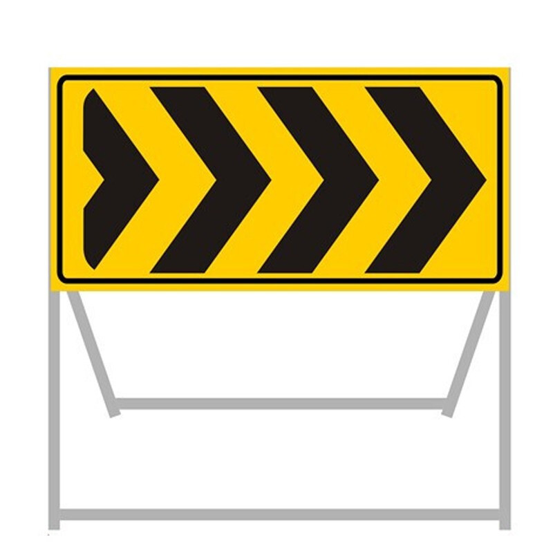 道路施工警示牌 向右导向 100*100*50 (单位:个)