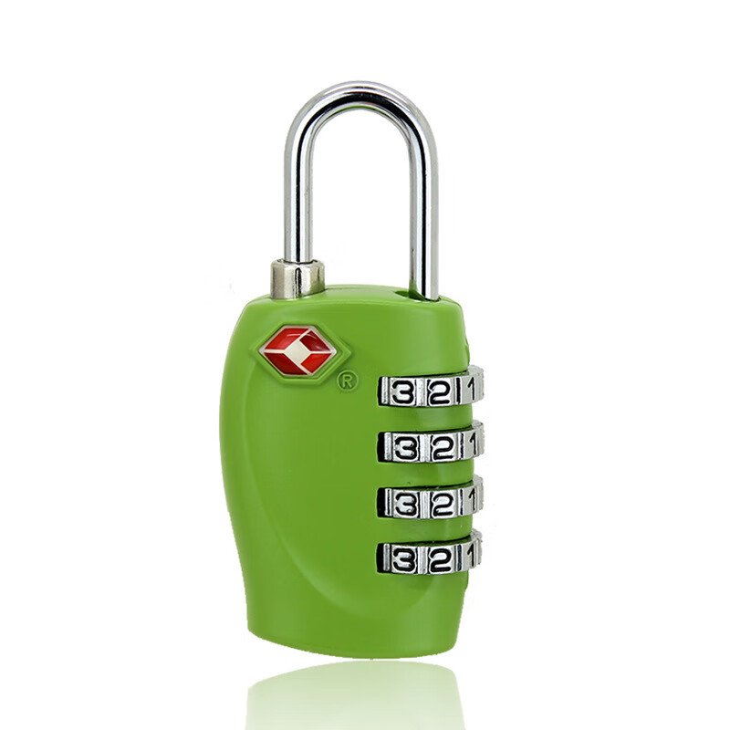 妙普乐出国安全锁tsa密码锁拉杆箱包旅行箱防盗锁托运通关锁行李箱挂锁 TSA绿色（锌合金）四位密码