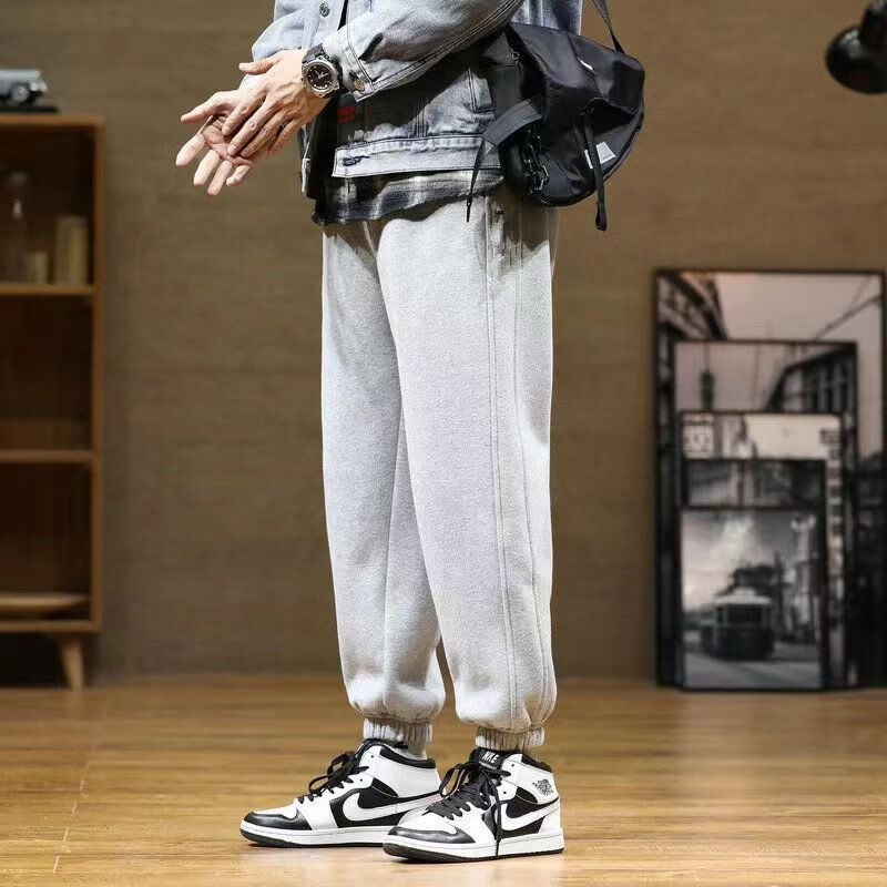 加长版束脚裤秋冬高个子男110cm加长版男裤子瘦高个子长腿弹力男生118