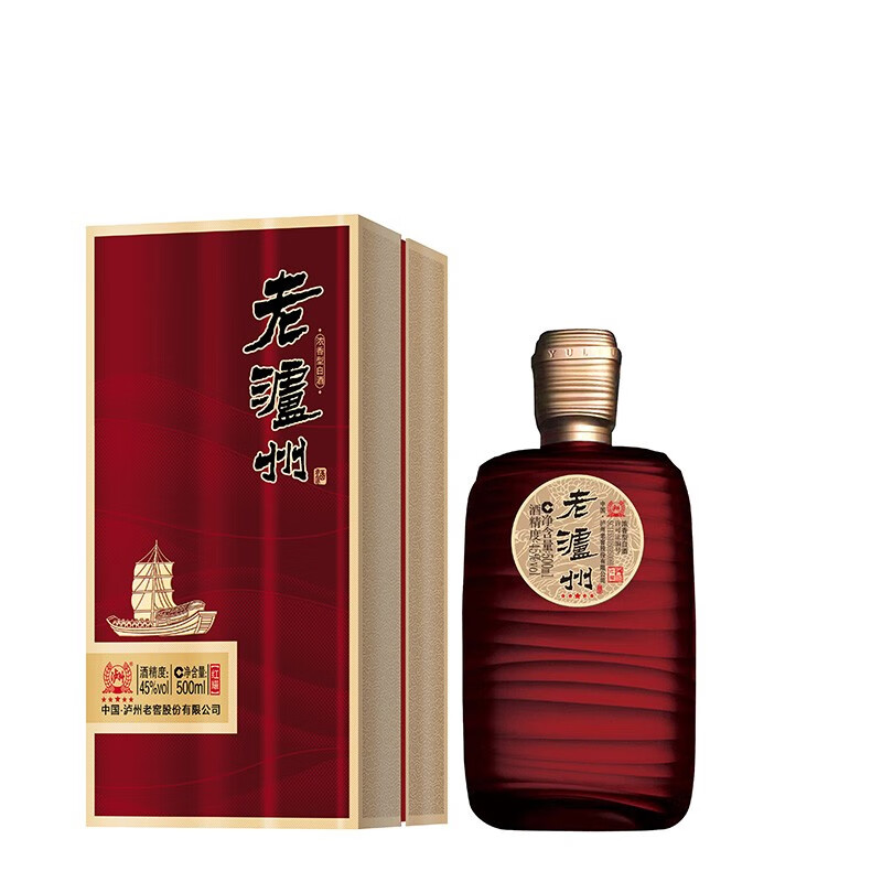 老泸州 老泸州红耀45度浓香型白酒礼盒500ml 45度 500ml 1瓶 45度