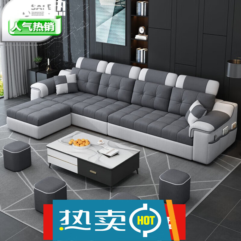 雅阁皇朝家私简易沙发 布艺沙发麻布2022新款沙发客厅小户型麻布艺直