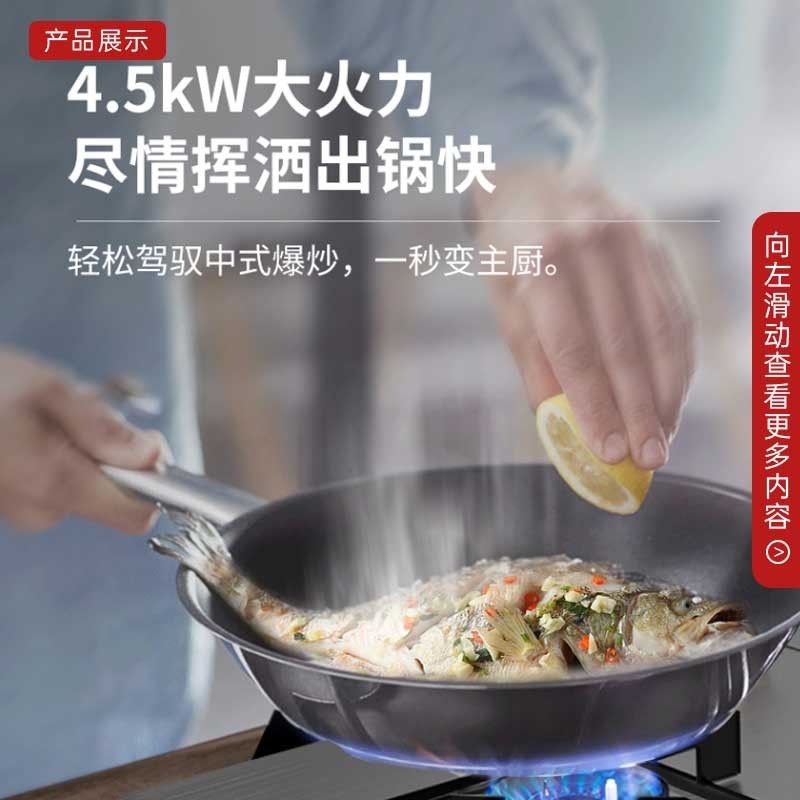 苏泊尔(SUPOR)燃气灶双灶家用 天然气双灶具4.5KW大火力 不锈钢双灶台嵌两用灶台 真铜猛火高效QS505天然气