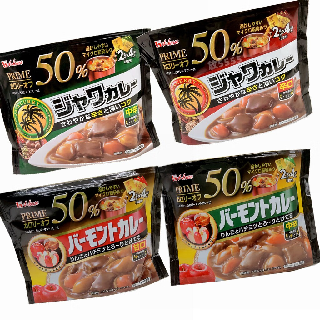 好侍（House）好侍日本進口咖喱粉佛蒙特爪哇蘋果咖喱嘉華咖喱原味微辣口味咖喱 嘉華中辛4號微辣1包112g