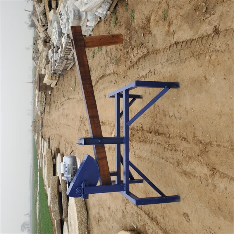 农村打糍粑工具 脚踏实木架特大号打糍粑石臼机家用木槌脚踩打年l