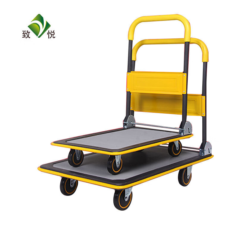 致美至悦手推车平板搬运车折叠拉货车厂家批发轻便折叠物流小推车