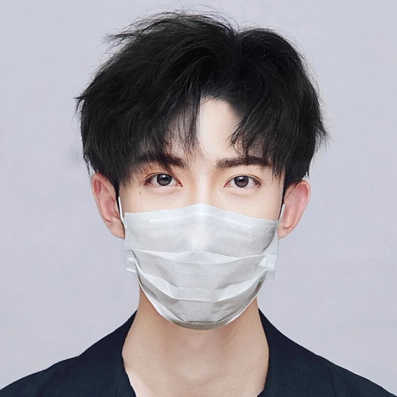 clcey假发男中分短发男士韩版帅气仿真人发男生时尚三七分头套式 自然