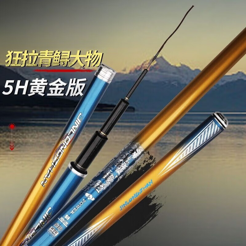 铭汇通金龙斩鱼竿金龙斩新品鲟龙5h28调超级超硬鱼竿垂钓嗬峯 3.