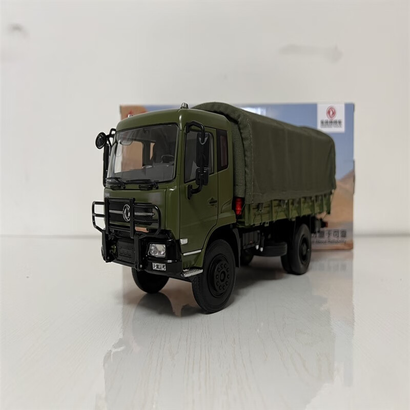 1:24东风天锦军车4*4军事卡车越野车运兵合金卡车模型 东风天锦军车