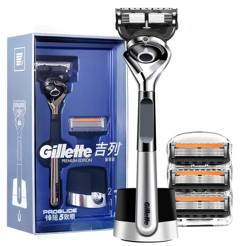 ���ڲ��������У�Gillette��������˳�����д��������ֶ����뵶5�㵶Ƭ���װ 1����2��ͷ+��������+�����60g 94.8Ԫ