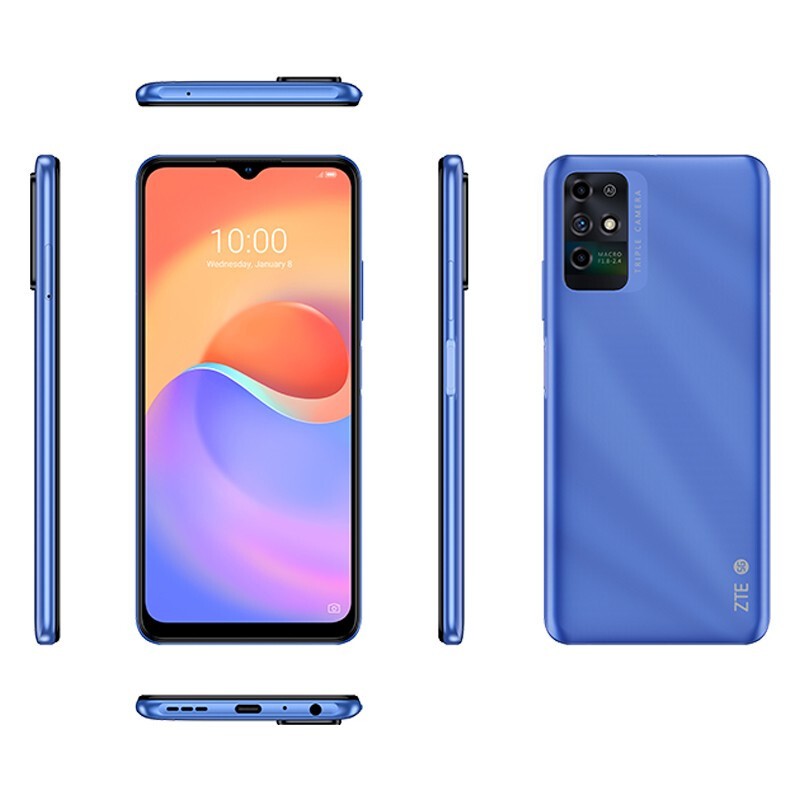 中兴zte 远航10 5g 1600万三摄 90hz大屏 4gb 128gb 碧波蓝 双模全