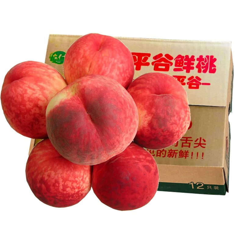 佐什北京平谷桃 水蜜桃大桃子礼盒装4两起 毛桃时令新鲜水果 12颗礼盒装 单果4-5两