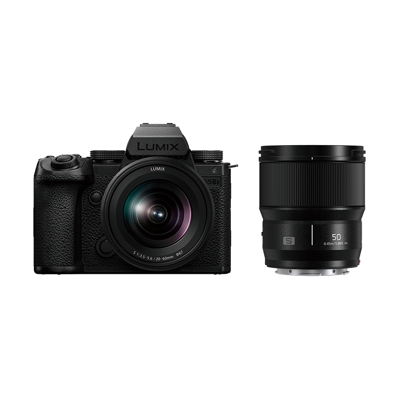 松下S5M2XWGK 全画幅微单相机 20-60mm+50mm镜头 （Panasonic）数码相机 约2420万有效像素 相位混合对焦