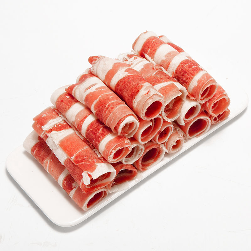 澳洲原切肥牛卷牛肉卷1000g 肥瘦相间胸肉卷 火锅食材 原切澳洲肥牛卷