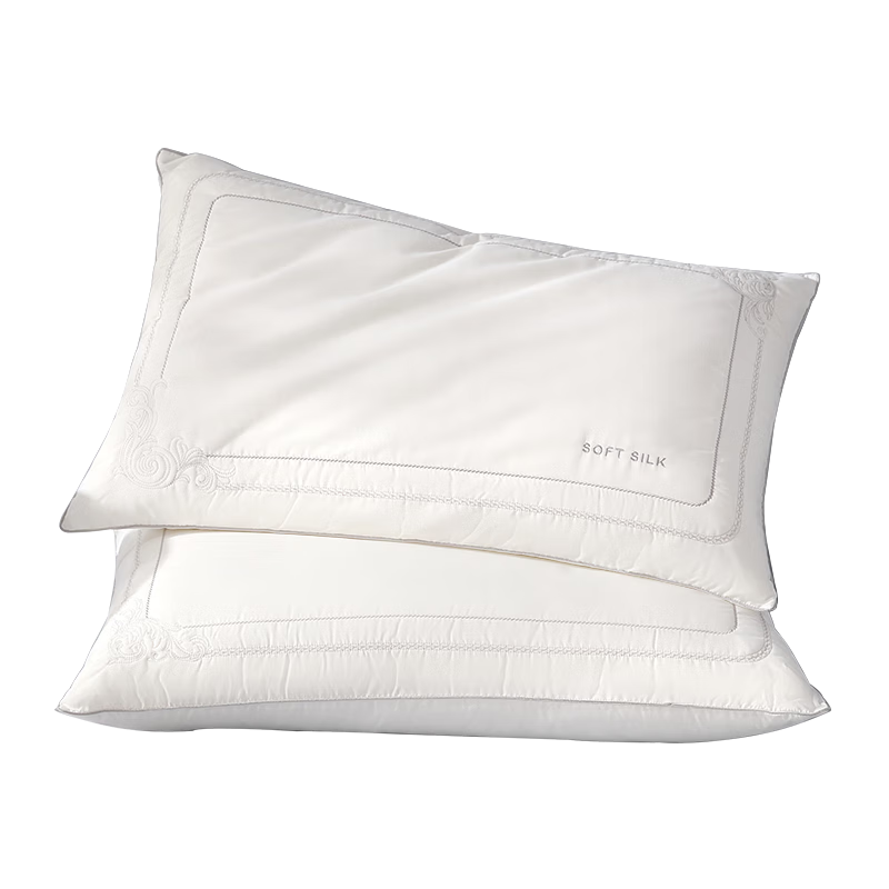 MERCURY 水星家纺 蚕丝枕头枕芯颈椎枕枕芯 一对装
