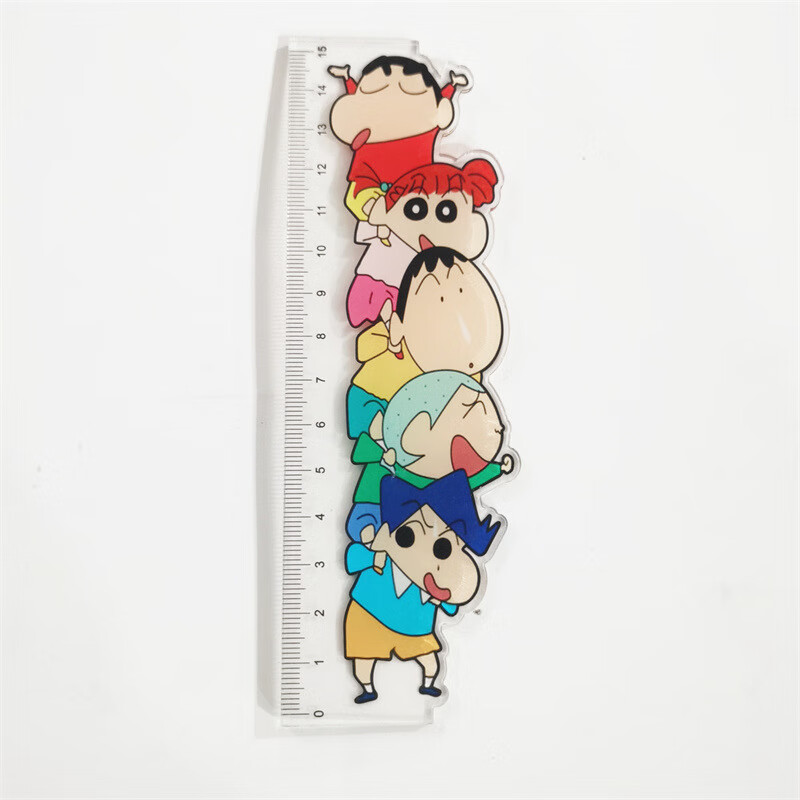 炫方卡通尺子蜡笔小新尺子超火小红书同款少女学生测量绘画高颜值尺子