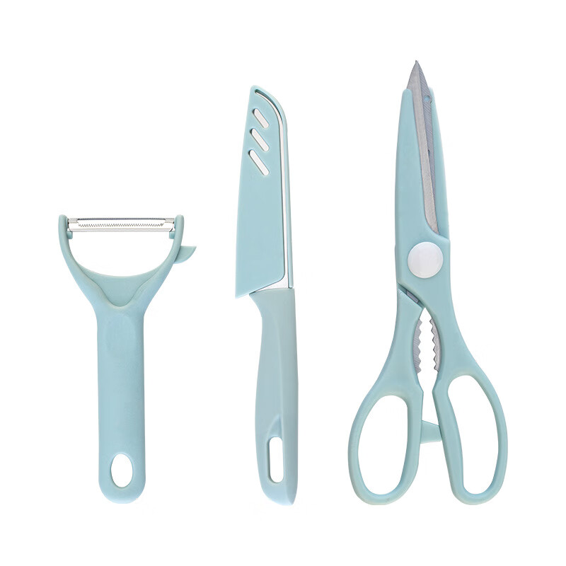 家用菜板切片刀厨房刀具套装宿舍砧板全套组合礼品切菜板水果案板 粉色三件套