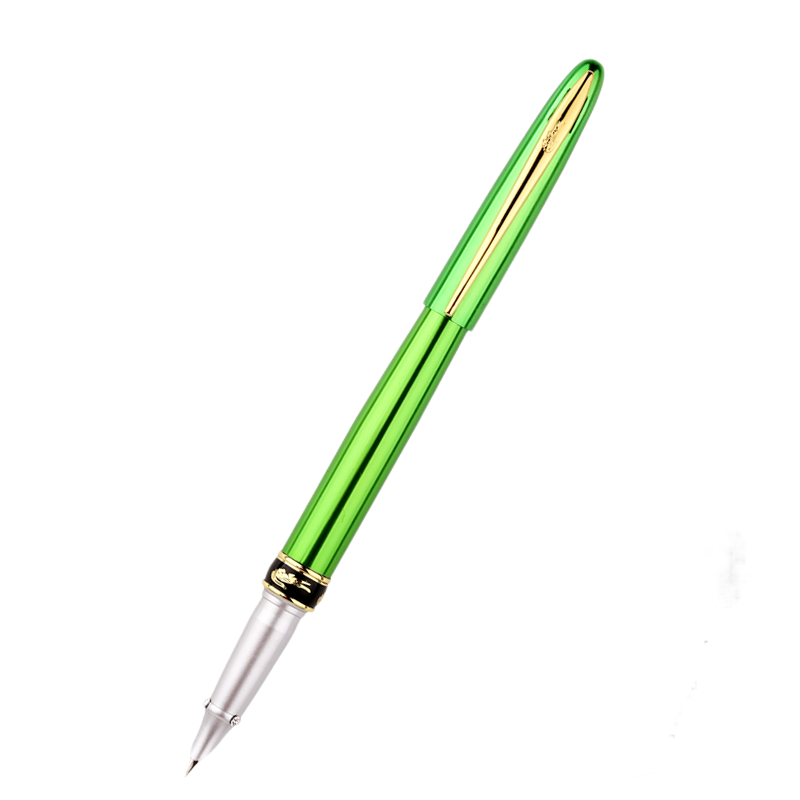 欧鳄钢笔215中小学生初学者儿童书写练字财特细男女学生用练字财务用0.38mm苹果绿色 0.38mm