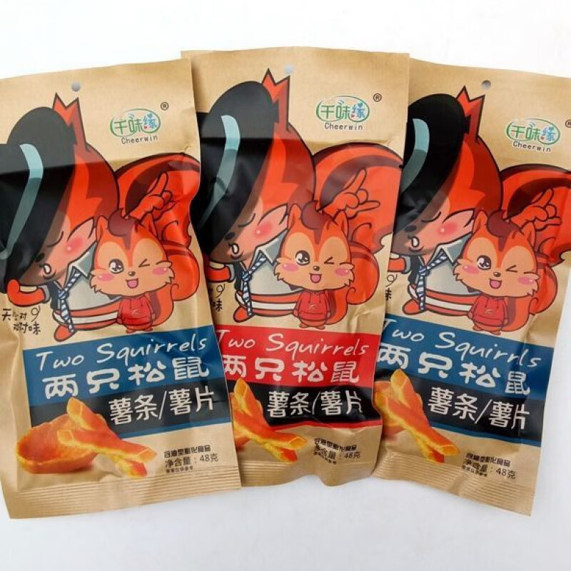 亚军松鼠薯条薯片36g*5袋童年儿时休闲零食 36g*5袋