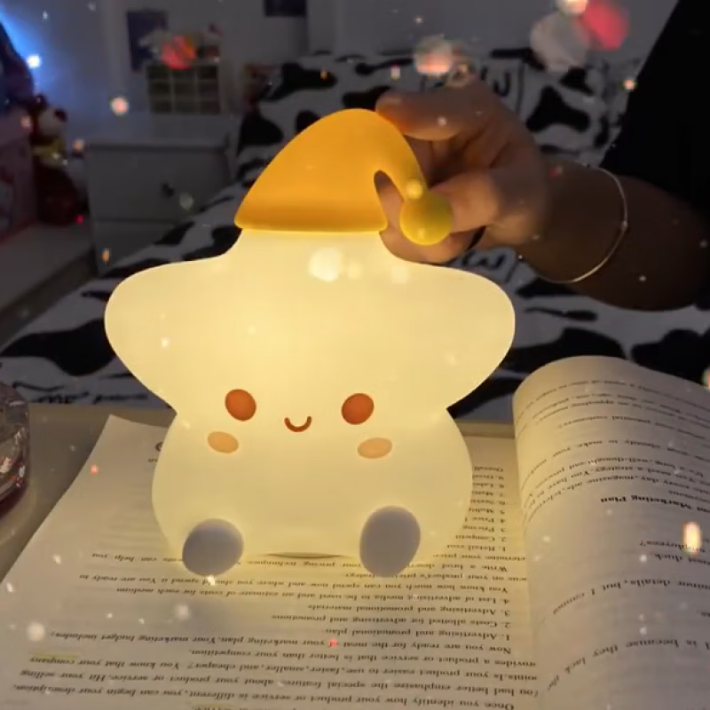 tmjd miss可捏星星小夜灯 不开心就捏捏我夜灯星星小夜灯蘑菇灯卧室