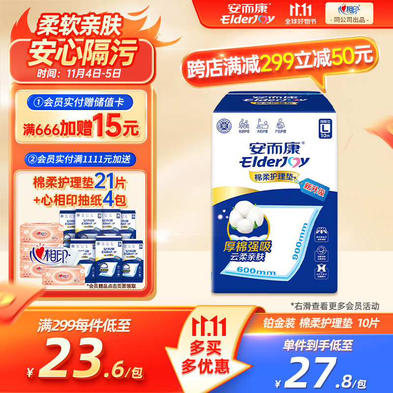 安而康（Elderjoy）棉柔护理垫L10片老人产妇尿不湿垫婴儿隔尿垫60*90cm新老品交替发使用感如何?