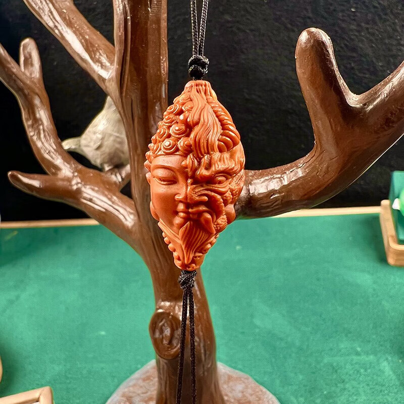 萨拉拉 核雕单籽 手工雕刻橄榄核单籽一念之间冷门文玩吊坠单子sn2280