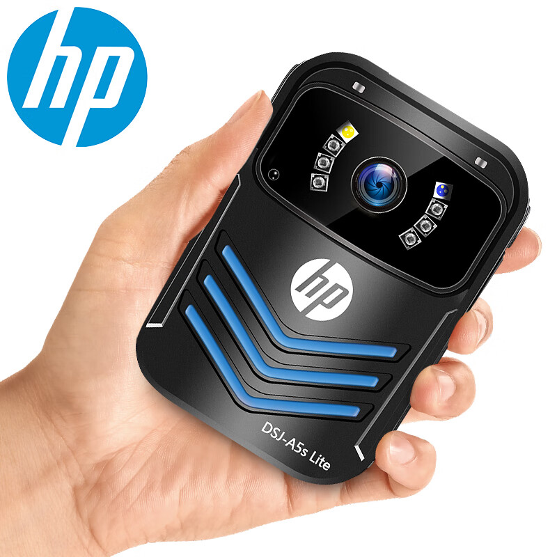 惠普（HP）DSJ-A5s Lite执法记录仪1296P高清红外夜视微型便携式现场记录仪 16G版本