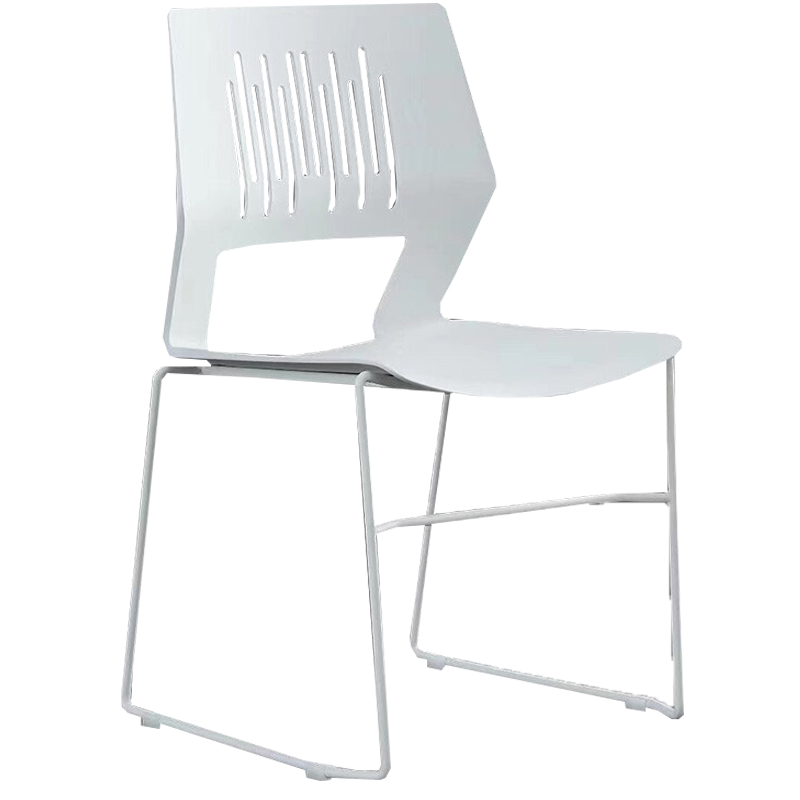 简友简约会议椅办公椅子职员培训椅叠落靠背椅洽谈椅实心加厚钢脚电脑椅子 BL1无垫