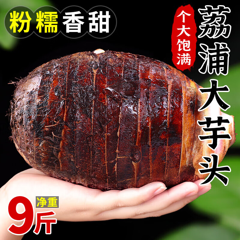 廣西荔浦新鮮大芋頭9斤農(nóng)家特產(chǎn)紫藤毛芋頭香芋檳榔芋蔬菜 3斤 【中大果】(單果約0.7-1.2斤)