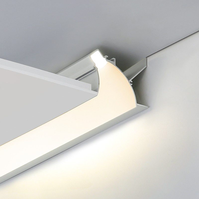 卡心洗墙线性灯走廊过道嵌入式天花线条灯客厅回型吊顶led线形灯铝槽