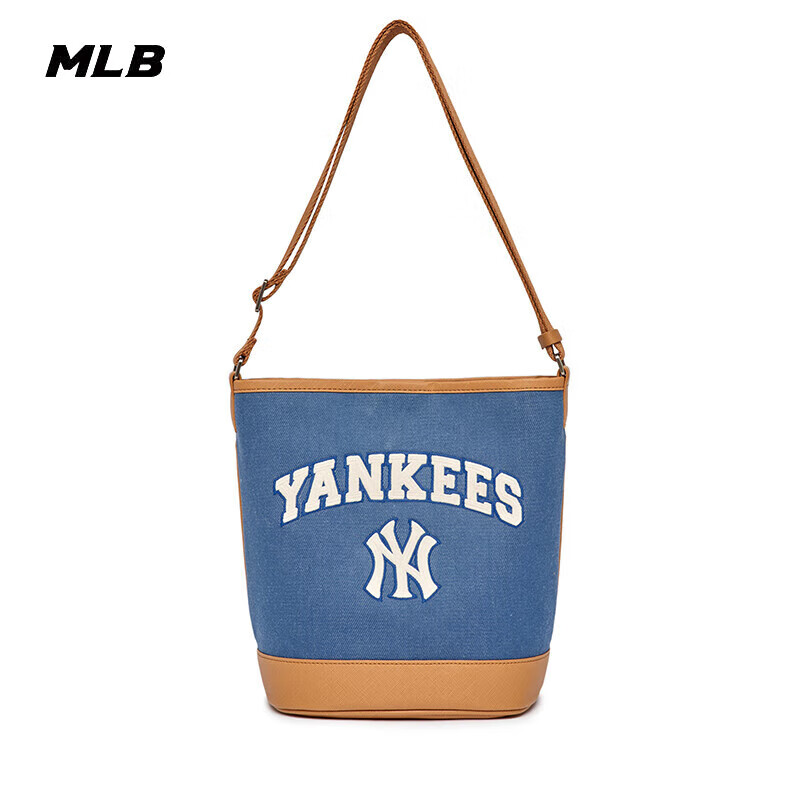 男女情侣时尚单肩水桶包休闲学院风挎包24夏季新款bms09 纽约洋基队