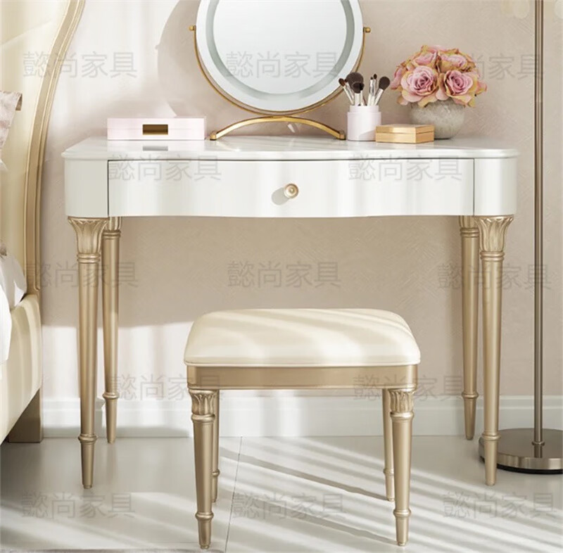 梳妆台长度70cm 含led梳妆镜 整装