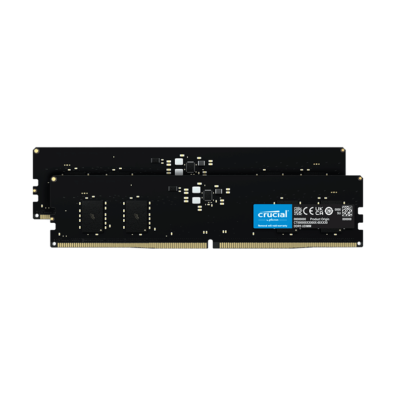 英睿达（Crucial）64GB（32GB×2）套装 DDR5 4800频率 笔记本内存条 美光原厂颗粒 1899.9元