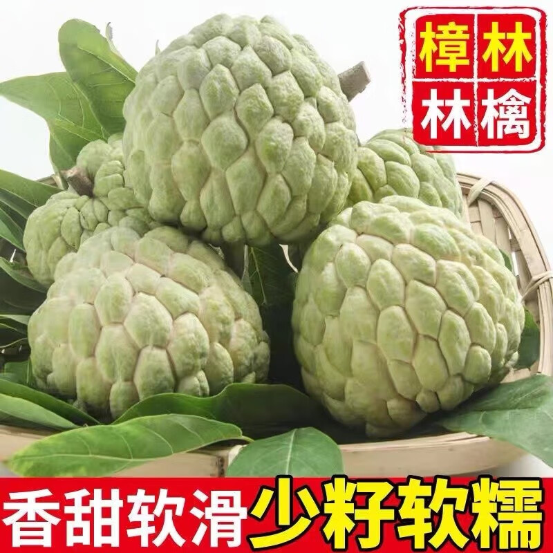 GANXIAN广东大目释迦果【顺丰】林檎樟林番荔枝佛头果 老树现摘新鲜水果 大果（1-2个/斤） 5斤（净重4.5斤）怎么看?