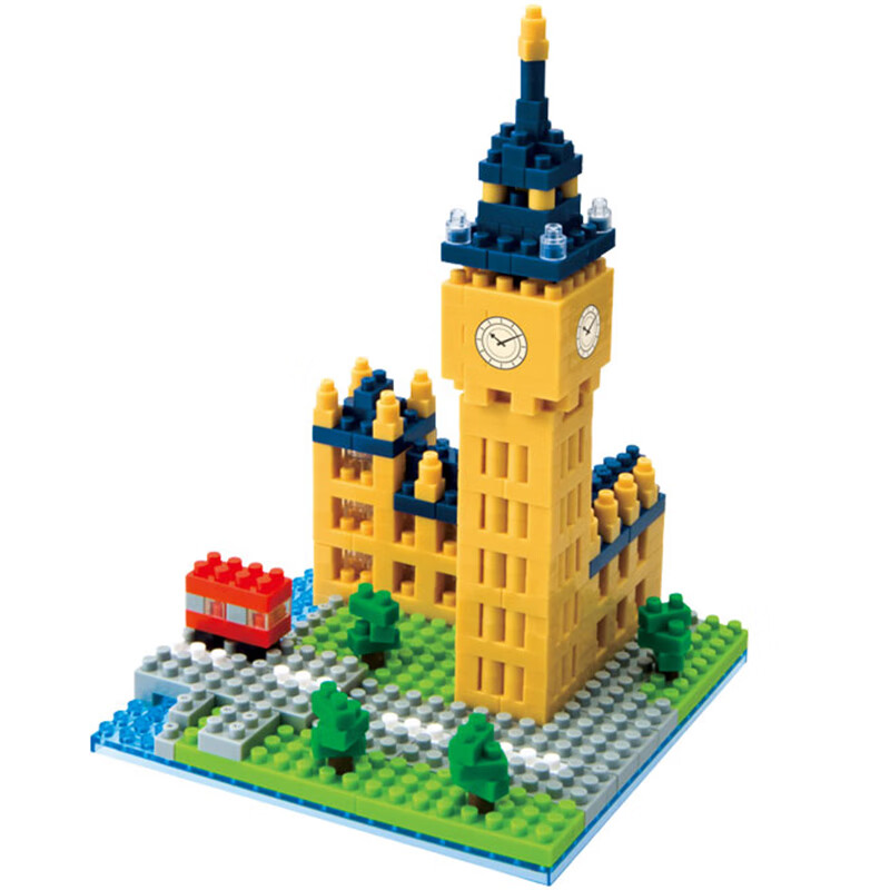世界名胜/微观物语系列 小颗粒拼插积木 玩具 伦敦大本钟