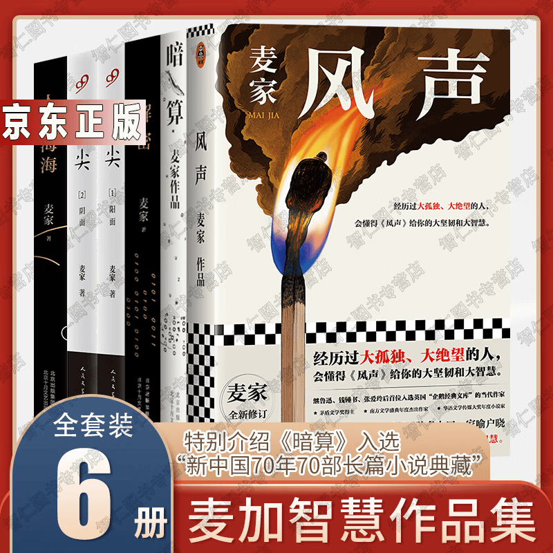 麦家小说作品【全6册】人生海海（2019年）+解密（新版）+暗算+风声+刀尖 文学作品悬疑推理书籍