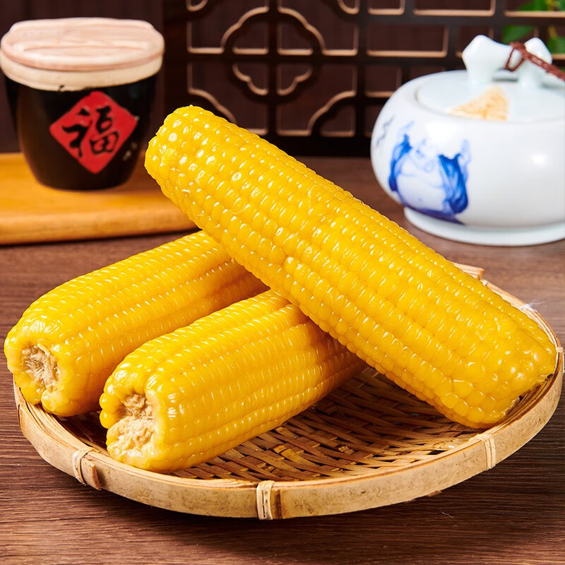 守望乡村（KEEP W-VILLAGE GO）【好吃】东北黄玉米 黏甜糯香甜玉米棒苞米 真空包装米玉米棒 黄玉米8支【单支250g精品大棒玉米】