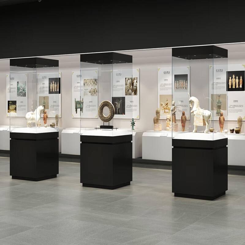 缦宛木博物馆展示柜古董瓷器文物字画独立展柜艺术馆玻璃展示柜台陈列
